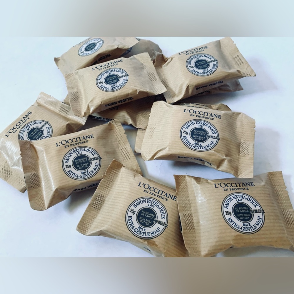 12- L’OCCITANE Milk Extra-Gentle Soaps .8 oz each / Sealed Soaps / Made in Italy